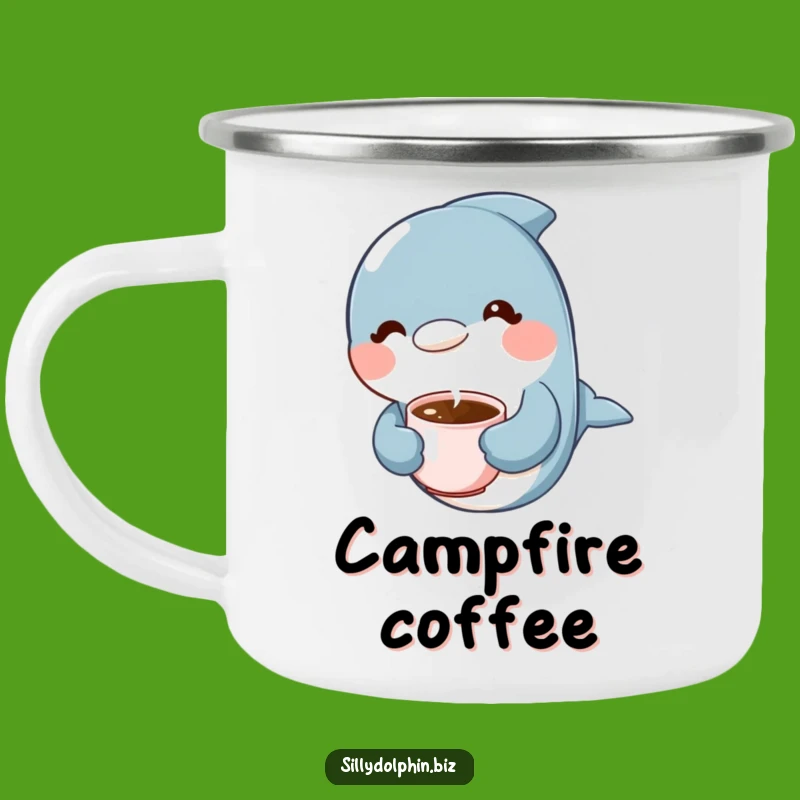 Funny Dolphin Coffee Camping Mug: Morning Brew Dolphin Mug, Unique Funny Gift