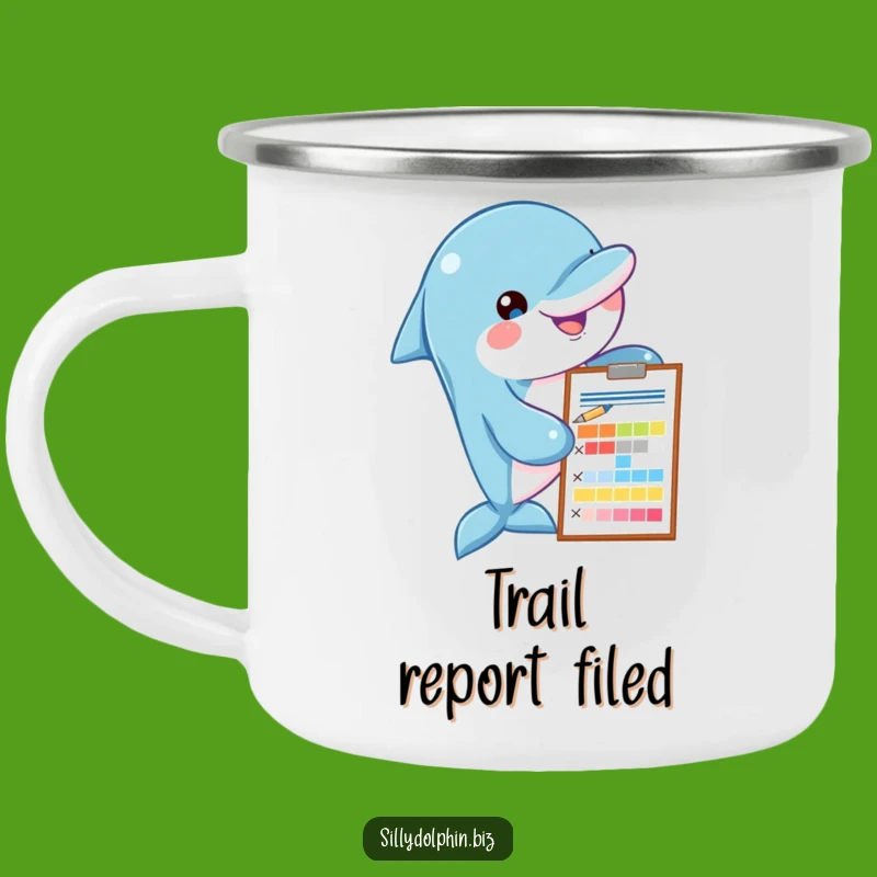 Funny Dolphin Chart Camping Mug - Analytical & Durable Gift