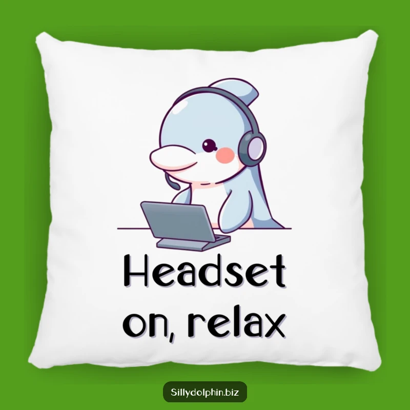 Funny Dolphin Headset Pillow - Comfy & Attentive Decor