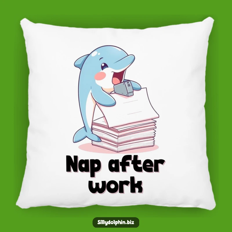 Funny Dolphin Stapler Pillow: Comfy Task Dolphin Decor, Fun Funny Gift