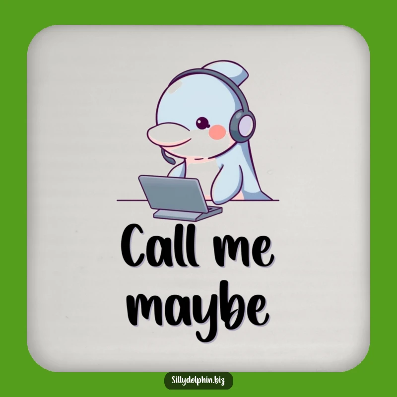 Funny Dolphin Headset Coaster - Attentive Protection & Gift