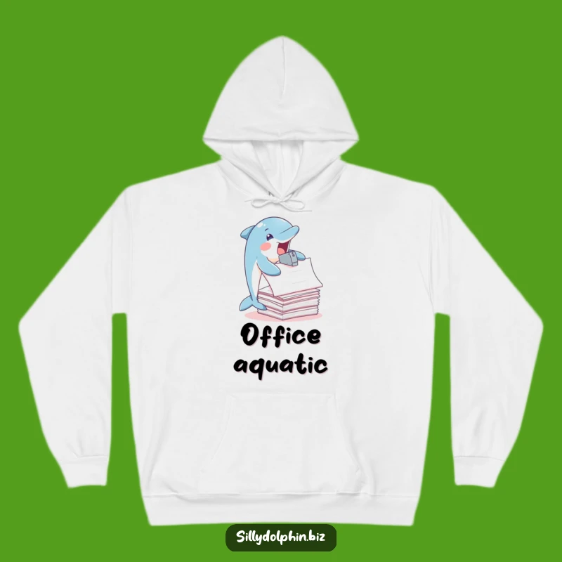 Funny Dolphin Stapler Hoodie: Cozy Office Dolphin Wear, Awesome Funny Gift