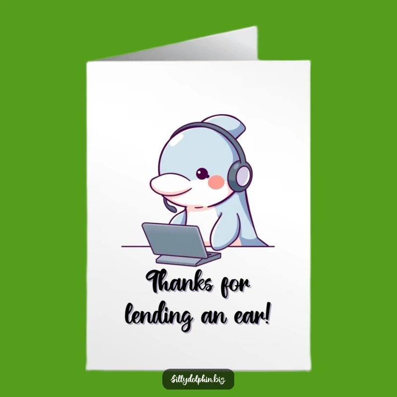 Hilarious Free Printable Thank You Card: Dolphin Agent, Downloadable Gift