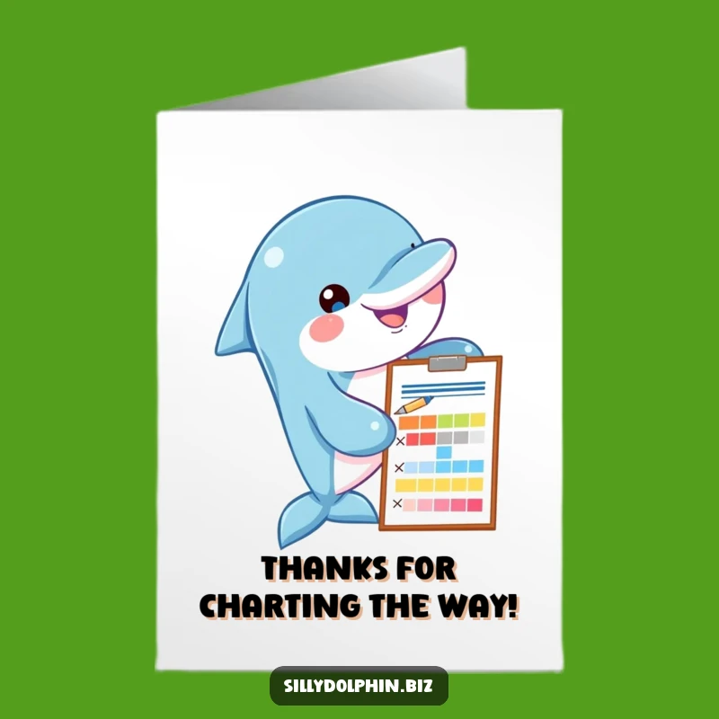 Hilarious Free Printable Thank You Card: Dolphin Analyst, Downloadable Gift