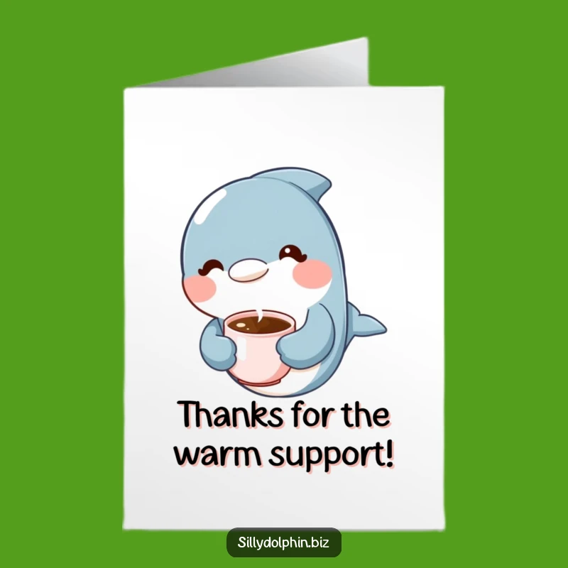 Free Printable Thank You Card: Dolphin Coffee Moment - Hilarious Appreciation Gift