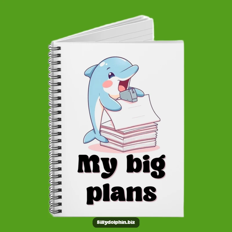 Funny Dolphin Stapler Notebook: Organize Your Tasks Dolphin, Perfect Funny Gift