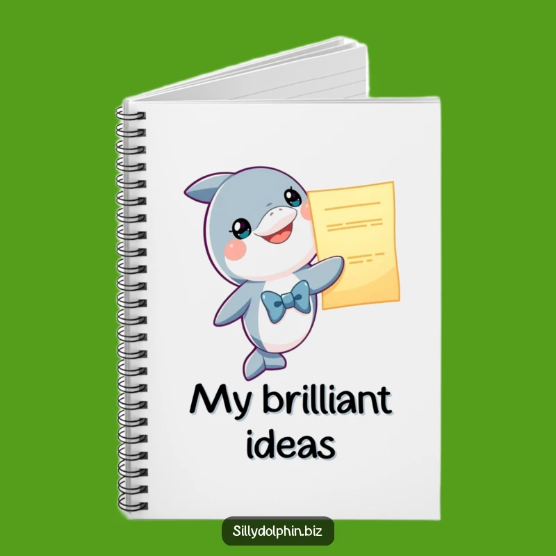 Funny Dolphin Bowtie Notebook: Jot Down Ideas with a Presenting Dolphin, Funny Gift